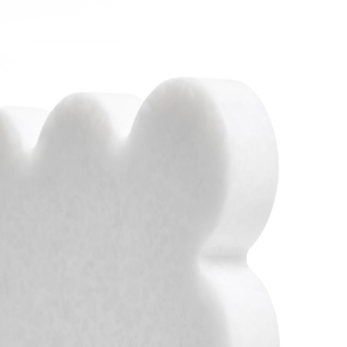 Pearl white CHOPIT chopping board with scalloped edge. Art for your kitchen corner