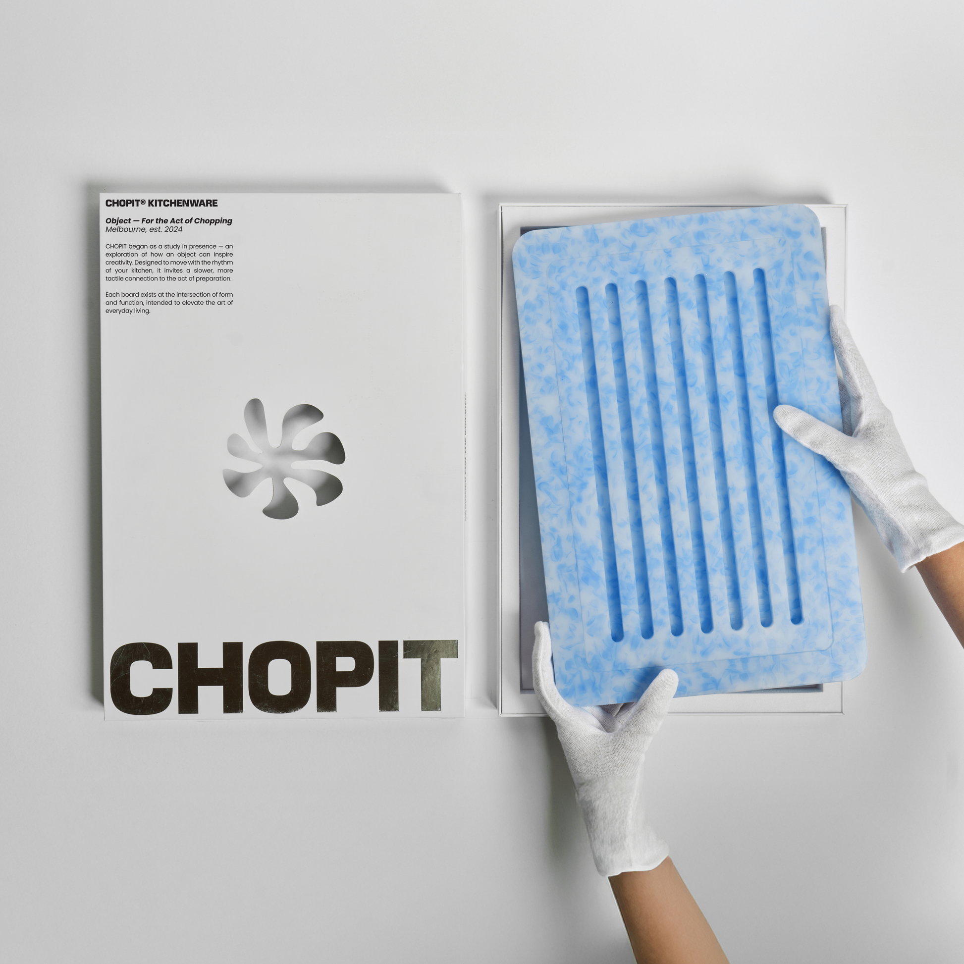 packaging box for the baguette blue chopit chopping board creative image