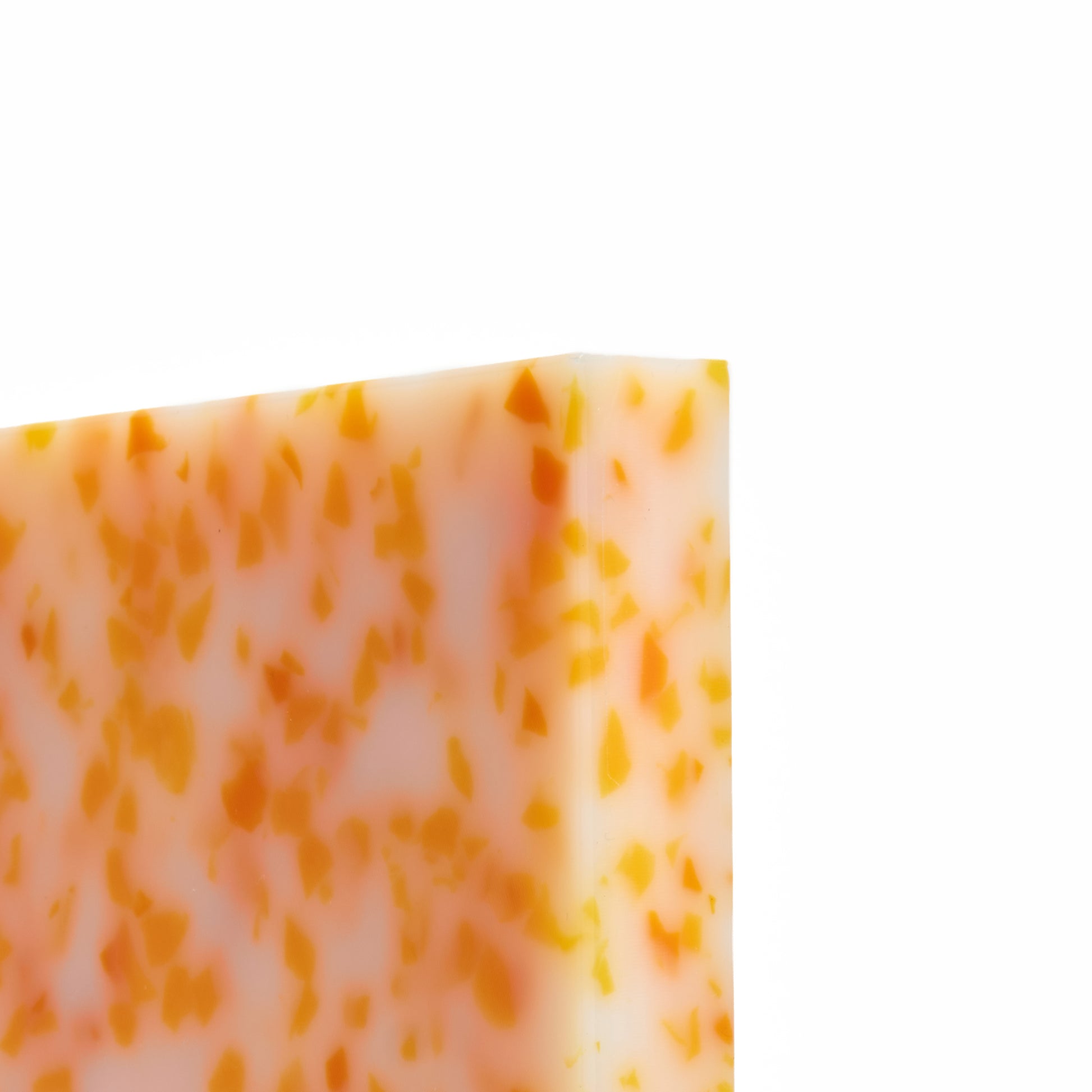 Passionfruit yellow and orange colourful CHOPIT chopping board. Art for your kitchen close-up