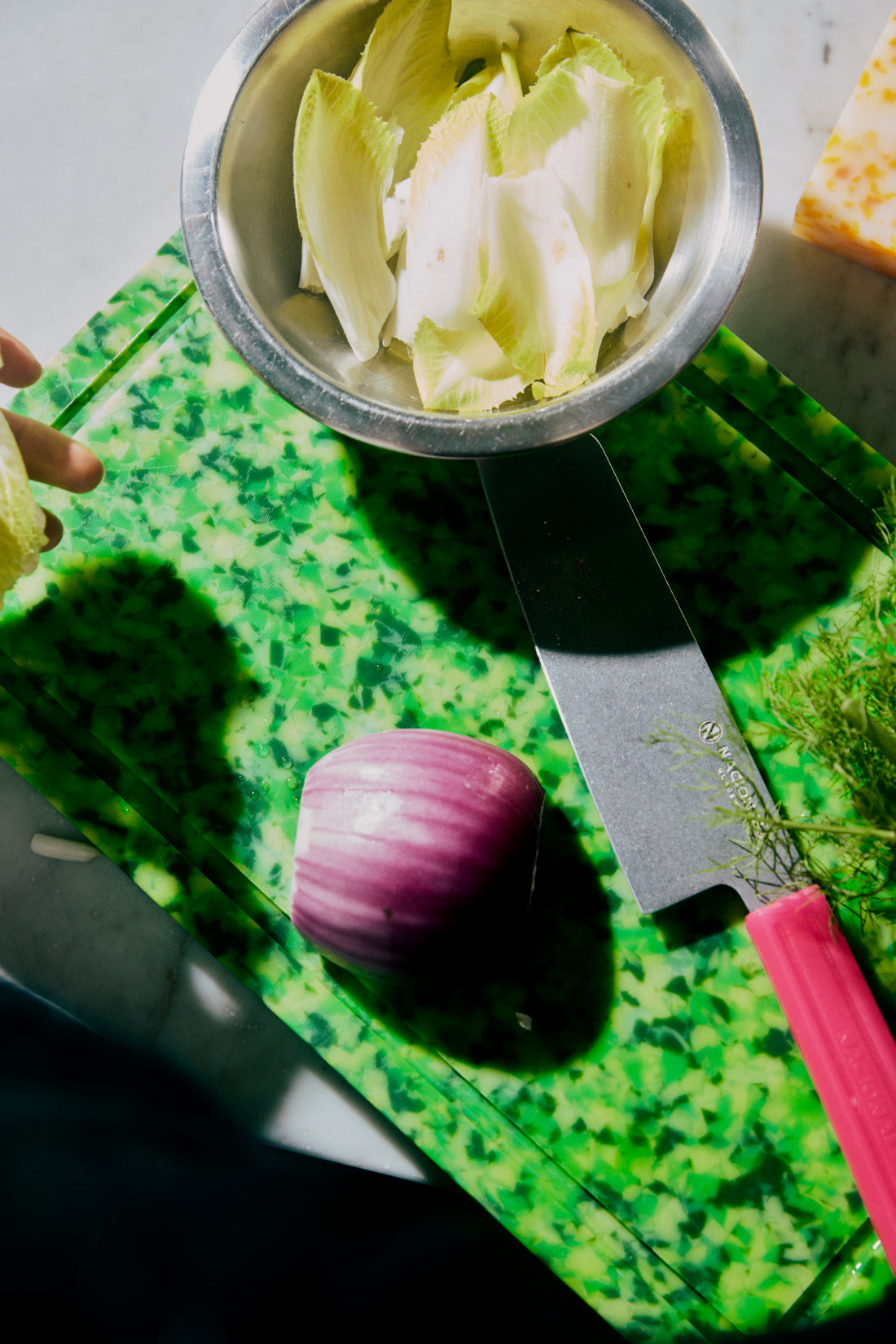 Green chopping board