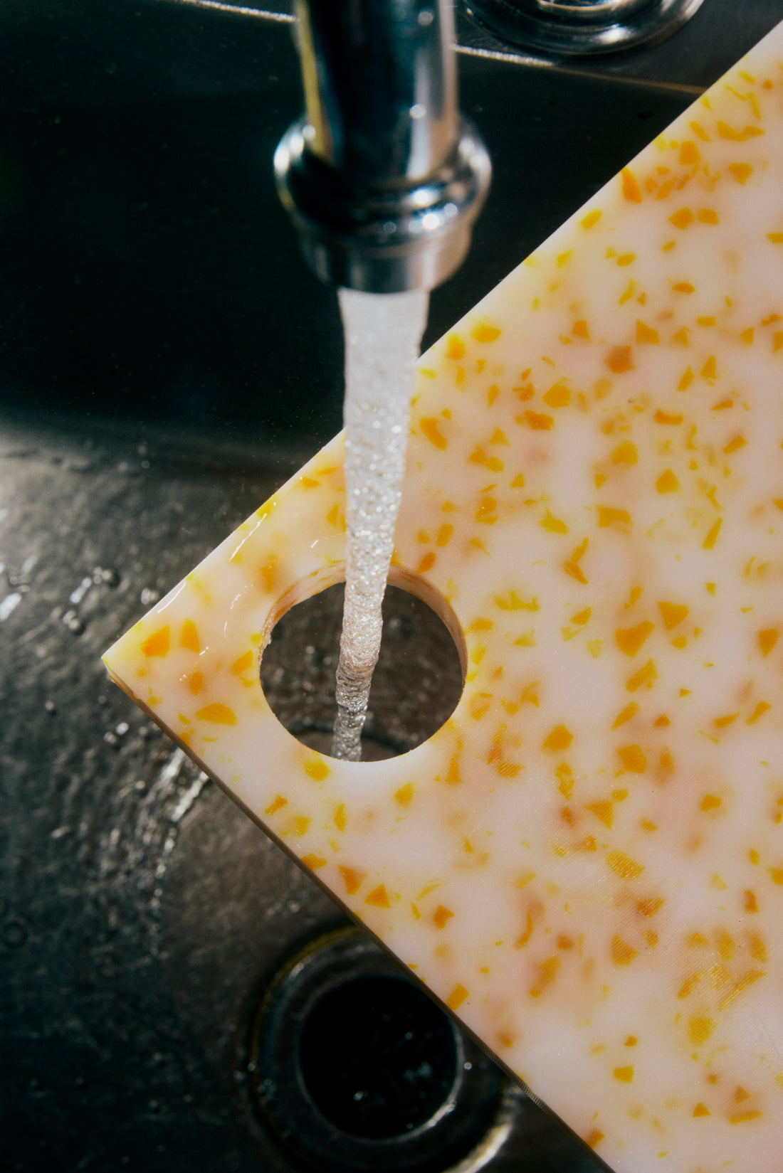 Orange and yellow chopping board