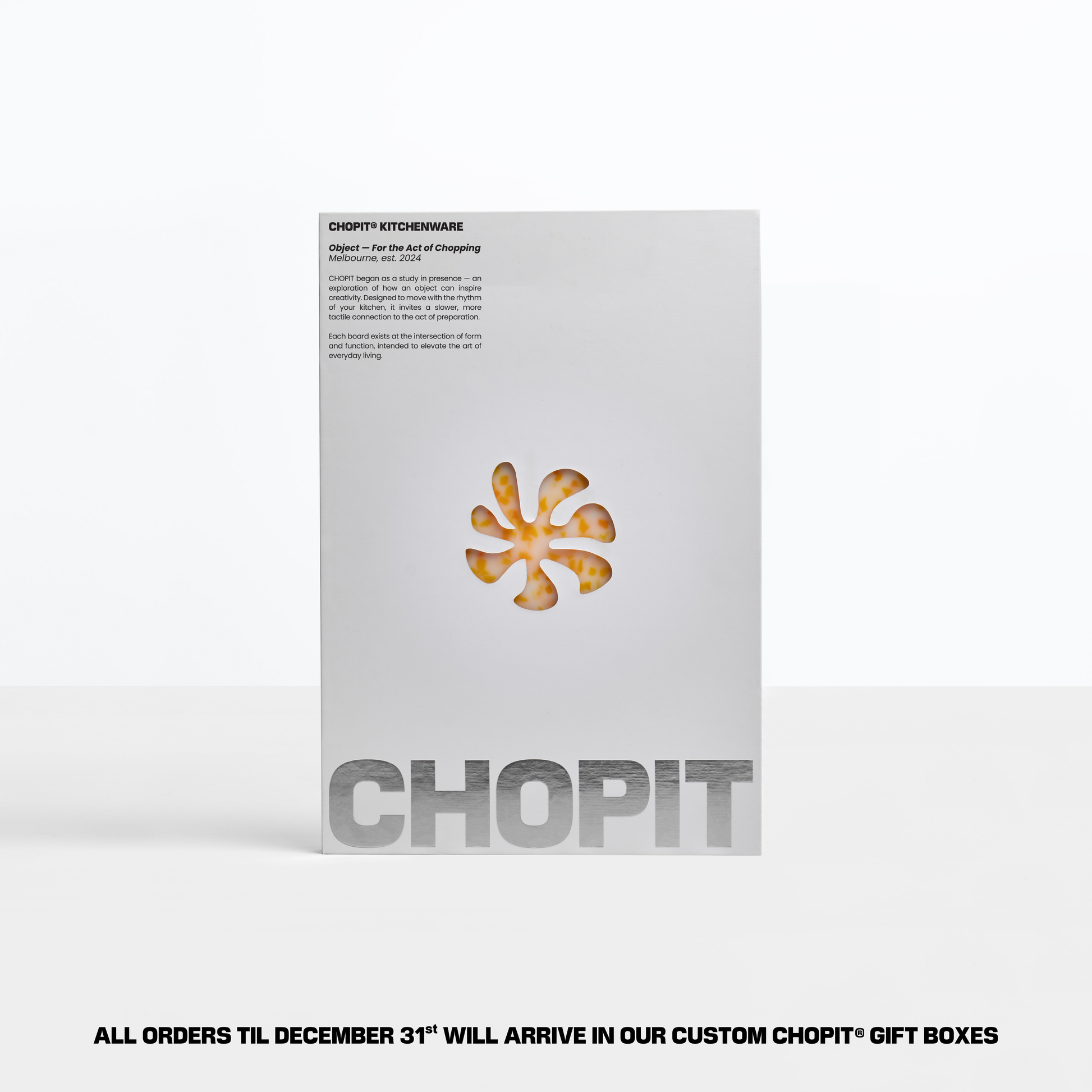 packaging box for the passionfruit yellow chopit chopping board